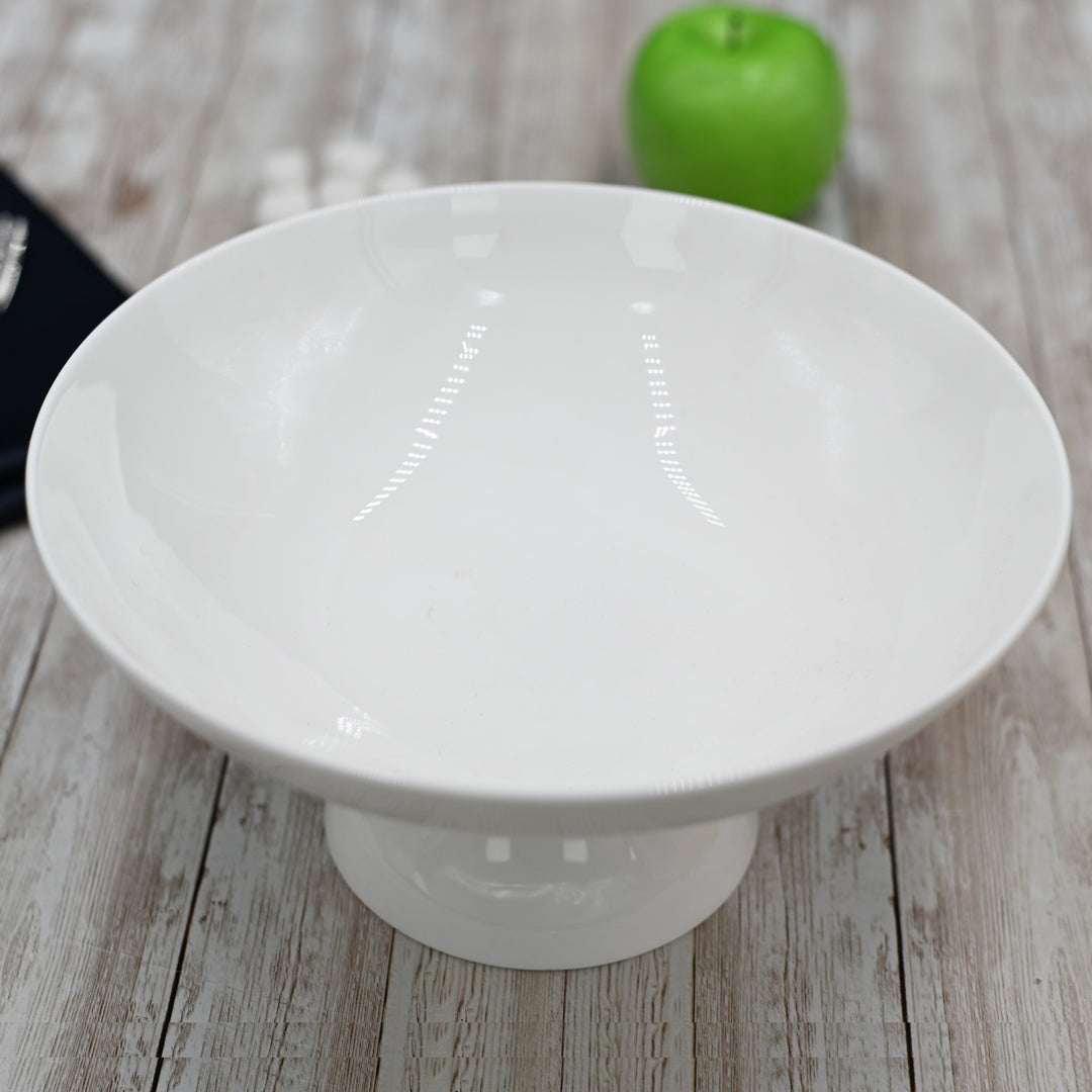 Fine Porcelain Fruit Vase with 10" Bamboo Tray