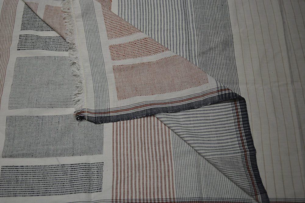 Handwoven Reversible Cotton Blanket – Boho Waffle Weave Throw