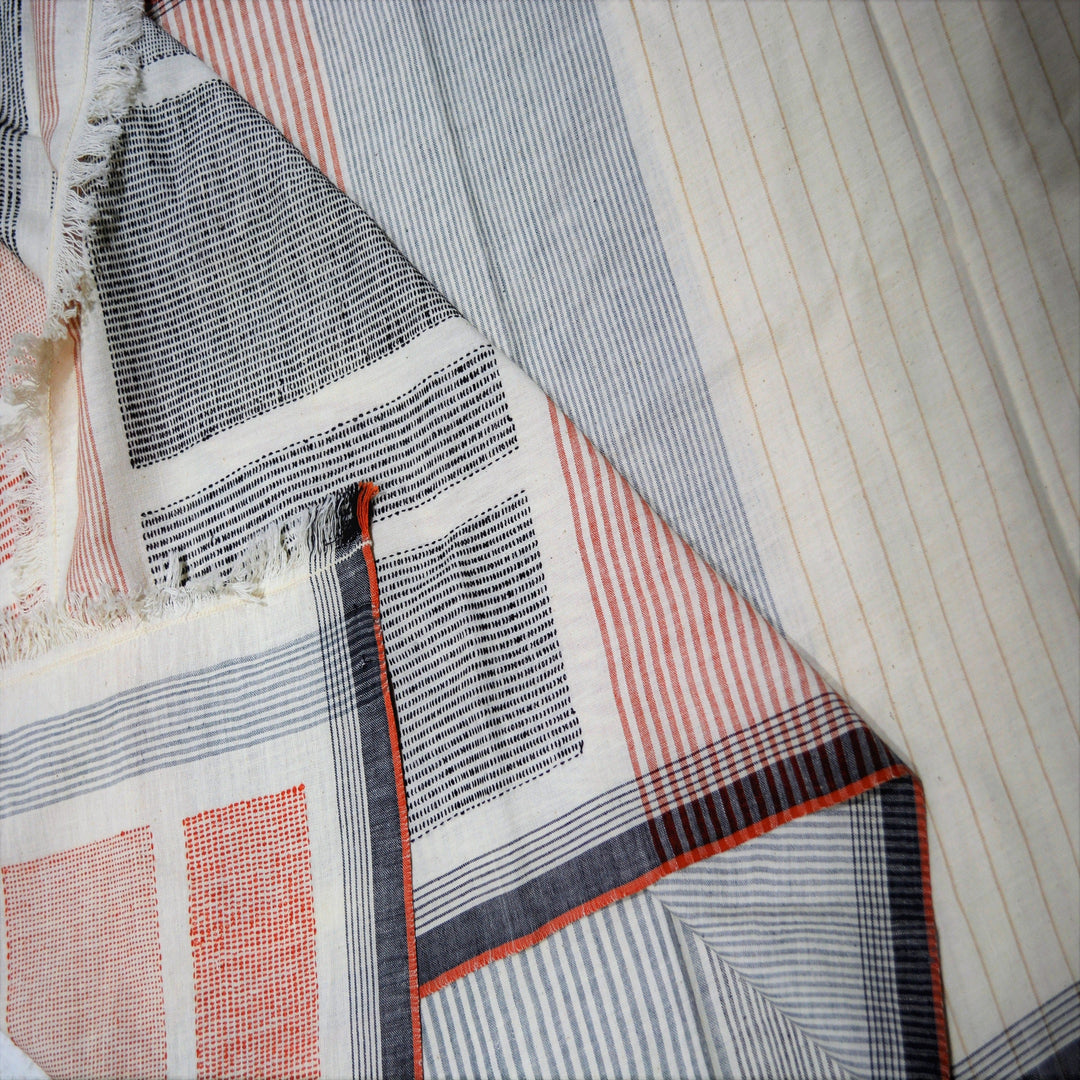 Handwoven Reversible Cotton Blanket – Boho Waffle Weave Throw