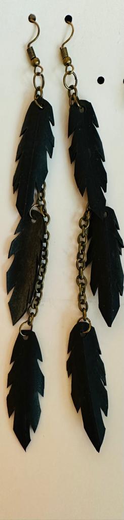 Vegan Feather Earrings – Sustainable Boho Statement Jewelry