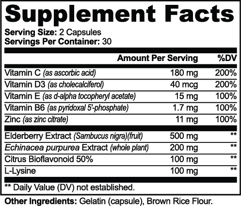 Elder Ward - Elderberry &amp; Zinc Immune Complex