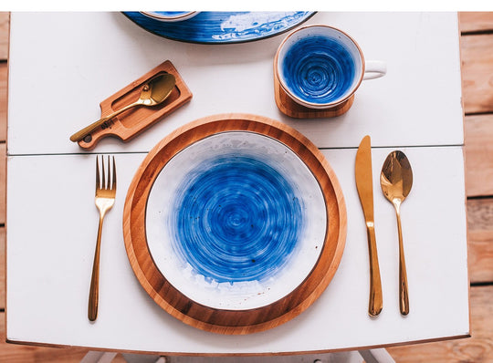Bamboo Appetizer Tray with Handle – 6.25" x 2.5"