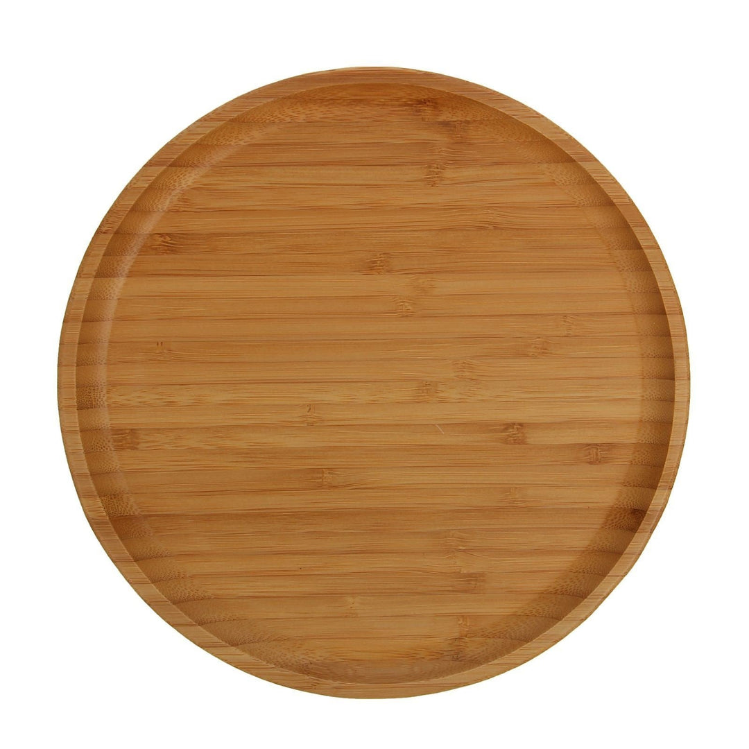 Fine Porcelain Fruit Vase with 10" Bamboo Tray