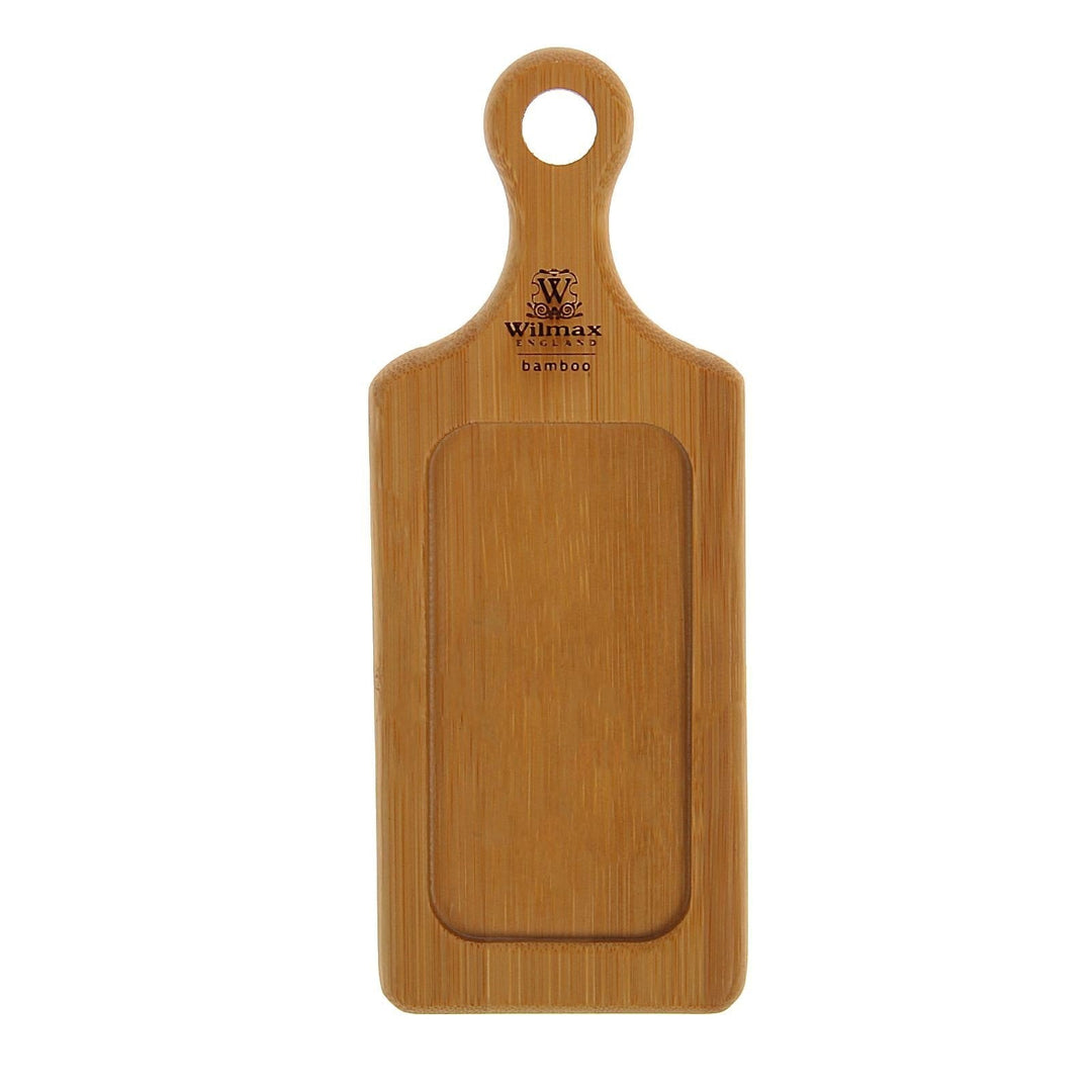 Bamboo Appetizer Tray with Handle – 6.25" x 2.5"