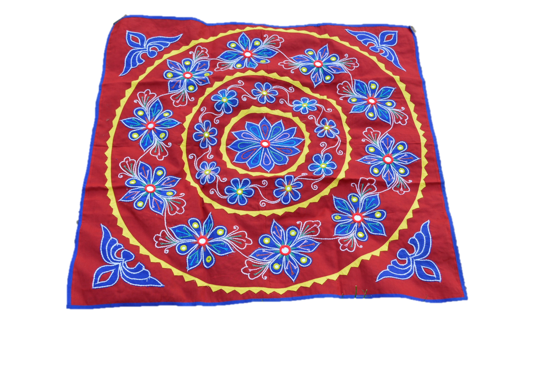 Mandala Wall Hanging – Upcycled Boho Tapestry with Handcrafted Appliqué