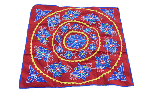 Mandala Wall Hanging – Upcycled Boho Tapestry with Handcrafted Appliqué