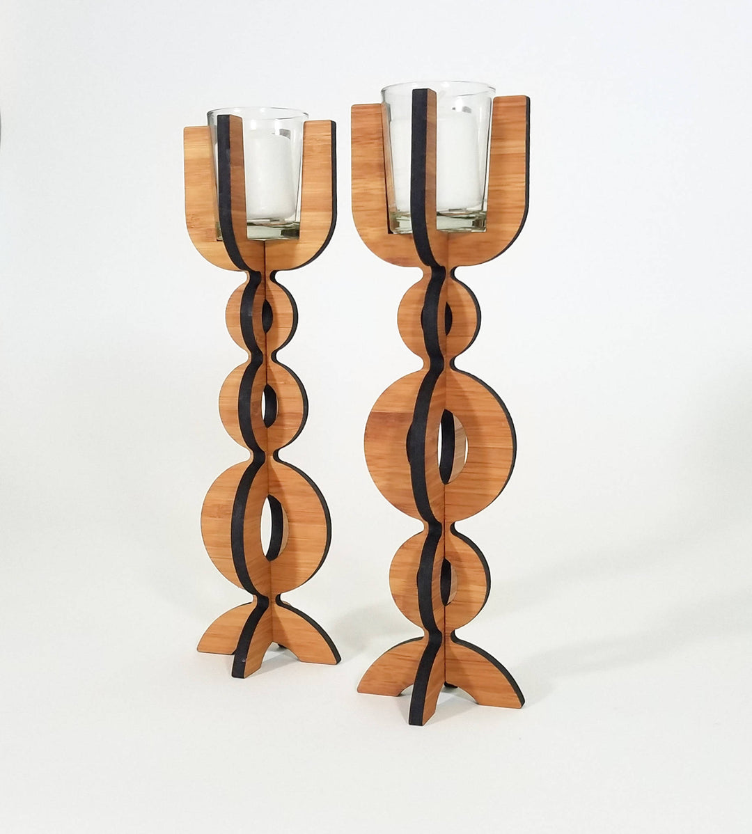 Bubble Bamboo Votive Candlestick Holder