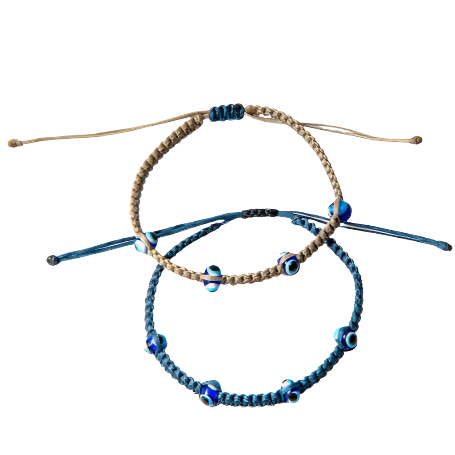 Multi Evil Eye Braided Bracelet